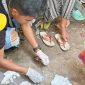 Personel gabungan Polres Bima Kota saat melakukan operasi penegakan hukum di Kelurahan Kumbe, Kecamatan Rasanae Timur, Kota Bima, yang mengamankan sembilan terduga pelaku, termasuk dua perempuan, beserta barang bukti narkotika jenis sabu.