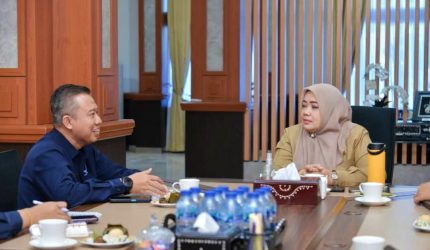 Kepala BBPOM Mataram Yogi Abaso memaparkan program pengawasan obat ilegal dan keamanan pangan kepada Wakil Gubernur NTB.