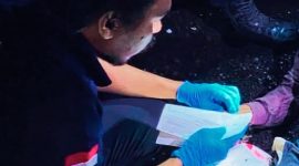 surat wasiat yang ditemukan petugas di kantong celana korban saat olah TKP penemuan jasad pria 58 tahun di Pantai Tanjung Busur, Kecamatan Bayan, Kabupaten Lombok Utara.