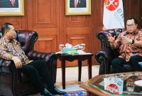 Gubernur NTB Lalu Muhamad Iqbal saat melakukan audiensi dengan Kepala BRIN di Jakarta untuk membahas pengembangan industri pakan ternak berbasis jagung dan kelor sebagai upaya hilirisasi komoditas unggulan NTB.