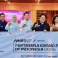 Direktur Utama InJourney Maya Watono, Menteri Pemuda dan Olahraga Erick Thohir, serta Wakil Gubernur NTB Indah Dhamayanti Putri menghadiri peluncuran Pertamina Grand Prix of Indonesia 2026 di Jakarta, Kamis (18/6/2026). MotoGP Mandalika disebut menjadi kebanggaan nasional dan sarana promosi Indonesia ke dunia dengan jangkauan 670 juta penonton di 200 negara.