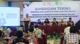 Pimpinan dan anggota DPRD Kabupaten Bima mengikuti Bimbingan Teknis (Bimtek) Sinergitas Pemerintahan dalam Perencanaan dan Pelaksanaan Pembangunan yang  dibuka langsung oleh Kepala BPSDMD Provinsi NTB di Hotel Golden Palace Mataram.