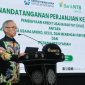 Sekretaris Daerah (Sekda) NTB Abul Chair  saat menyampaikan sambutan mewakili Gubernur NTB pada acara penandatanganan Perjanjian Kerja Sama (PKS) pembiayaan Kredit Usaha Rakyat (KUR) antara Kementerian UMKM RI dan Bank NTB Syariah di Mataram.