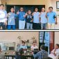 Ketua Bawaslu NTB Itratip bersama Direktur WALHI NTB Amri Nuryadin saat melakukan diskusi terkait pemilu ramah lingkungan dan wacana E-Voting di Mataram.