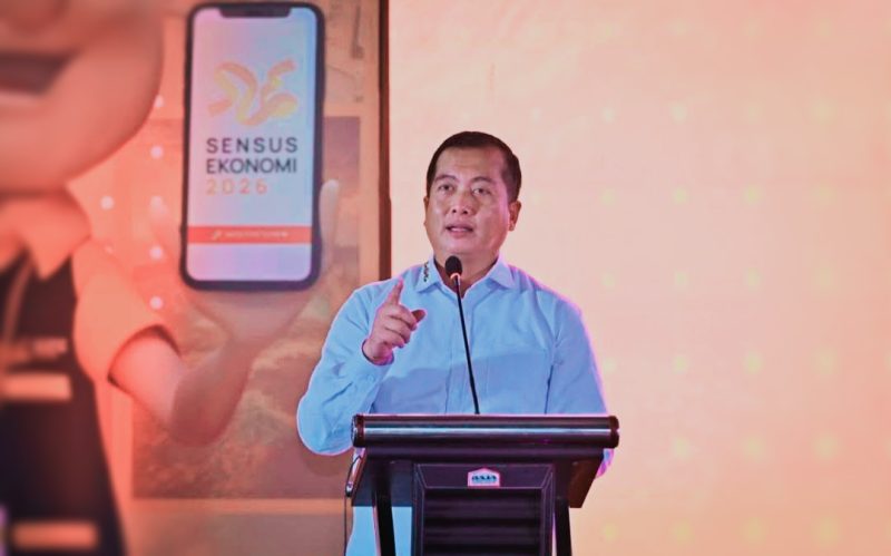 Gubernur NTB Lalu Muhamad Iqbal saat memberikan sambutan pada pencanangan Sensus Ekonomi 2026 di Mataram.