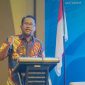 Kepala Dinas Kelautan dan Perikanan Provinsi NTB, Muslim, saat menghadiri kegiatan diskusi hilirisasi industri tambak udang di Mataram.