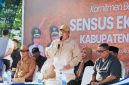 Bupati Lombok Utara Dr. H. Najmul Akhyar bersama jajaran pemerintah daerah dan Kepala BPS Kabupaten Lombok Utara saat pencanangan Sensus Ekonomi 2026 di Kabupaten Lombok Utara.