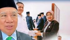 Ketua DPRD NTB Hj. Baiq Isvie Rupaeda, Kepala BNN Provinsi NTB Brigjen Pol Marjuki, S.Ik., M.Si, dan Wakil Ketua III DPRD NTB H. Muzihir usai mengikuti tes urine mendadak terhadap anggota DPRD NTB usai rapat paripurna di Kantor Gubernur NTB, Mataram.