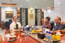 Gubernur NTB Lalu Muhamad Iqbal saat menerima audiensi pengurus AMSI NTB di Ruang Kerja Gubernur NTB, Mataram.