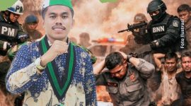 Ketua HMI Dompu Iqbal Saputra saat menyampaikan desakan kepada Kapolda NTB dan Mabes Polri terkait dugaan aset mewah oknum Resnarkoba Polres Dompu.