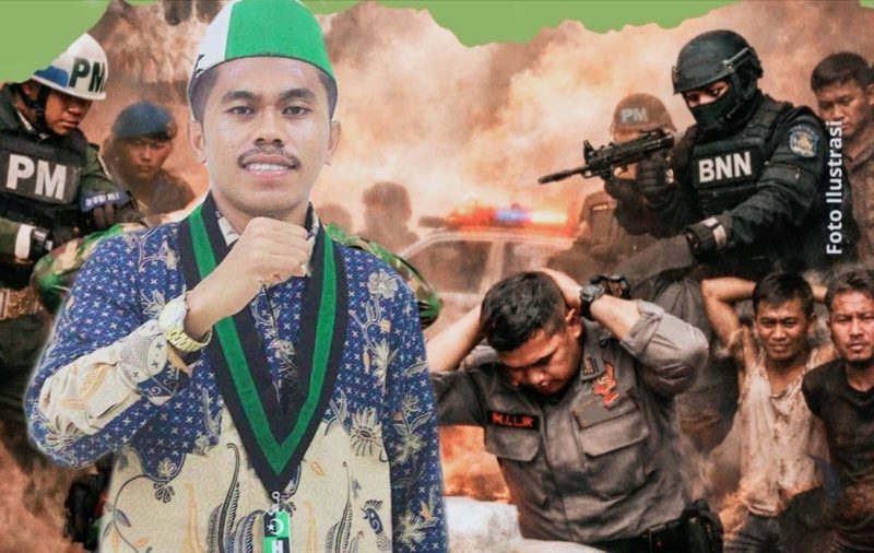 Ketua HMI Dompu Iqbal Saputra saat menyampaikan desakan kepada Kapolda NTB dan Mabes Polri terkait dugaan aset mewah oknum Resnarkoba Polres Dompu.