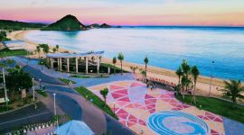 Kawasan The Mandalika di Nusa Tenggara Barat yang menjadi bagian dari total 1.545 hektare lahan yang dikelola ITDC sebagai destinasi pariwisata unggulan nasional.