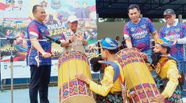 Ketua PWI NTB bersama perwakilan Pemerintah Provinsi NTB, Pemerintah Kota Mataram dan Universitas Mataram saat membuka Porwada PWI NTB 2026 yang diikuti ratusan wartawan dari seluruh kabupaten/kota di NTB.