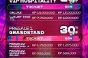 Daftar harga tiket Pertamina Grand Prix of Indonesia 2026 di Sirkuit Mandalika. Seluruh tiket Early Bird telah habis terjual dalam waktu kurang dari sepekan, sementara penjualan Presale 1 resmi dibuka dengan potongan harga hingga 30 persen untuk kategori Grandstand dan 20 persen untuk kategori VIP Hospitality.