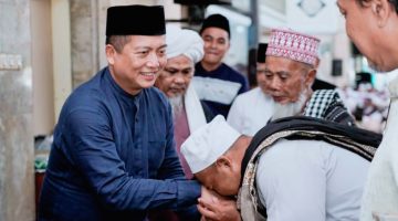Gubernur NTB Lalu Muhamad Iqbal saat menghadiri Pertemuan Para Pekerja Dakwah di Masjid Raya At Taqwa, Kota Mataram, dan menyampaikan pentingnya peran masjid dalam mewujudkan NTB Makmur Mendunia.