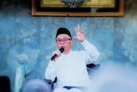 Sekda NTB H. Abul Chair menyampaikan sambutan pada Pertemuan Para Pekerja Dakwah di Masjid Raya At Taqwa, Kota Mataram, yang dihadiri ribuan jamaah dari berbagai Daerah.