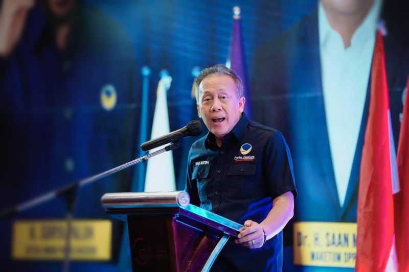 Saan Mustopa, NasDem NTB, Partai NasDem, Rakerwil NasDem NTB, Pemilu 2029, Politik NTB, DPW NasDem NTB, Kader NasDem, Mori Hanafi, Konsolidasi Partai, Pemilu Indonesia, Hotel Golden Palace Mataram, DPR RI, Berita Politik NTB, Partai Politik