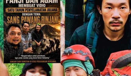 Tokoh pemuda dan Ormas Lombok Timur menolak kedatangan Agam Rinjani dan Panji Petualang ke Gunung Rinjani terkait peringatan satu tahun penyelamatan Juliana Marins.