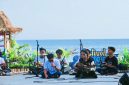 Suasana pembukaan Festival Senggigi 2026 di Amphitheater Pasar Seni Senggigi, Lombok Barat, yang menandai dimulainya rangkaian kegiatan seni dan budaya setiap akhir pekan selama tiga bulan.