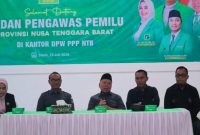 Jajaran Bawaslu Provinsi NTB bersama pengurus DPW Partai Persatuan Pembangunan (PPP) NTB saat menggelar silaturahmi dan Konsolidasi Demokrasi di Mataram guna mengevaluasi Pemilu 2024 dan mempersiapkan Pemilu 2029.