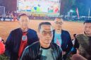 Kapolda NTB Irjen Pol. Kalingga Rendra Raharja didampingi Wakapolda NTB dan Pejabat Utama (PJU) Polda NTB menghadiri kegiatan nonton bareng (nobar) Semifinal Piala Dunia 2026 bersama masyarakat di Lapangan Bhara Daksa Mapolda NTB, Mataram.