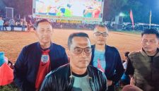 Kapolda NTB Irjen Pol. Kalingga Rendra Raharja didampingi Wakapolda NTB dan Pejabat Utama (PJU) Polda NTB menghadiri kegiatan nonton bareng (nobar) Semifinal Piala Dunia 2026 bersama masyarakat di Lapangan Bhara Daksa Mapolda NTB, Mataram.
