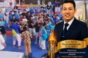 Ketua Umum PERKEMI NTB Assoc. Prof. Dr. Syamsuriansyah bersama atlet, wasit, dan panitia usai pertandingan hari kedua cabang olahraga Shorinji Kempo Porprov XII NTB 2026 di GOR 17 Desember Turida, Kota Mataram.