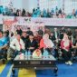 Wakil Gubernur NTB dan Bupati Dompu bersama Ketua Umum  Ketua Umum Pengurus Provinsi Persaudaraan Shorinji Kempo Indonesia (PERKEMI) NTB, Assoc. Prof. Dr. Syamsuriansyah, Ketua Panitia Syahrul meninjau langsung jalannya pertandingan Shorinji Kempo pada hari ketiga Porprov XII NTB 2026 di Mataram.