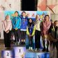 Gubernur NTB bersama Sekda NTB menyapa Ketua FPTI NTB Nadirah Al-Habsyi, panitia, dan para atlet saat meninjau langsung pertandingan cabang olahraga Panjat Tebing pada ajang Porprov XII NTB 2026.