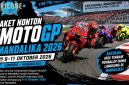 Suasana tribun Pertamina Mandalika International Circuit saat gelaran MotoGP Indonesia yang menjadi salah satu ajang balap Motor paling bergengsi di Dunia.