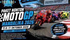 Suasana tribun Pertamina Mandalika International Circuit saat gelaran MotoGP Indonesia yang menjadi salah satu ajang balap Motor paling bergengsi di Dunia.