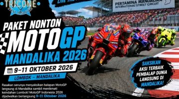 Suasana tribun Pertamina Mandalika International Circuit saat gelaran MotoGP Indonesia yang menjadi salah satu ajang balap Motor paling bergengsi di Dunia.