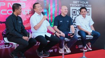 Gubernur NTB Dr. H. Lalu Muhamad Iqbal bersama jajaran MGPA dan ITDC saat peluncuran program diskon tiket MotoGP 2026 bagi masyarakat NTB di Kawasan Mandalika.