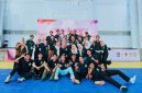 Ketua Panitia Syahrul bersama anggota Panitia, Pengurus Provinsi Persaudaraan Shorinji Kempo Indonesia (PERKEMI) NTB, dan jajaran wasit berfoto bersama usai penutupan cabang olahraga Shorinji Kempo pada Pekan Olahraga Provinsi (Porprov) XII NTB 2026 di Lombok Tengah, Rabu (22/7/2026).