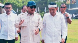 Presiden Prabowo Subianto didampingi Gubernur Jawa Barat Dedi Mulyadi saat melakukan kunjungan kerja.