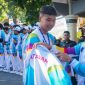 Wali Kota Mataram H. Mohan Roliskana didampingi Wakil Wali Kota TGH Mujiburrahman dan Ketua KONI Kota Mataram H. Firadz Fariska melepas kontingen Kota Mataram yang akan berlaga pada Pekan Olahraga Provinsi (Porprov) NTB XII Tahun 2026 di Pendopo Wali Kota Mataram, Selasa (14/7).