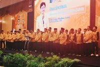 Ketua DPD Partai Hanura NTB Ahmad Dahlan bersama Sekjen DPP Partai Hanura Benny Rhamdani usai pelantikan pengurus DPD Hanura NTB dan DPC Hanura 10 kabupaten/kota di Ballroom Rinjani Lombok Raya Hotel, Mataram.