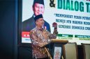 Gubernur NTB Lalu Muhamad Iqbal menyampaikan paparan saat menghadiri Musyawarah Daerah (Musda) IX Himpunan Kerukunan Tani Indonesia (HKTI) Provinsi NTB di Mataram, dengan menawarkan konsep pengelolaan lahan pertanian yang terinspirasi dari keberhasilan FELDA Malaysia.