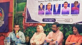 Direktur RSUD Provinsi NTB dr. Asrul Sani Memaparkan Data 309.104 Pasien Rujukan Sepanjangan 2025 dalam dialog Publik GAKADA Pulau Lombok di Kota Mataram, Senin (3/8/2026).