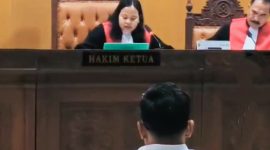 Majelis Hakim Pengadilan Tindak Pidana Korupsi (Tipikor) Mataram membacakan Putusan terhadap Hamdan Kasim, Indra Jaya Usman, dan Muhammad Nashib Ikroman alias Acip dalam perkara dugaan Gratifikasi yang berkaitan dengan Program Desa Berdaya di Pengadilan Tipikor Negeri Mataram, Rabu (5/8/2026).