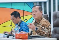 Gubernur NTB H. Lalu Muhamad Iqbal didampingi Sekda NTB, Kepala BKD NTB, dan Tim Manajemen Talenta BKD NTB memaparkan Kesiapan Penerapan Sistem Manajemen Talenta (SMT) ASN di hadapan Jajaran BKN RI di Kantor BKN, Jakarta.