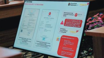 Sistem e-voting terverifikasi BRIN diuji dalam simulasi persiapan Pilkades Digital di Graha Fitrah, Kompleks Perkantoran Kabupaten Sumbawa Barat, disaksikan unsur Forkopimda, KPU KSB, DPRD, para Camat, Perangkat Desa, dan Tokoh Masyarakat.