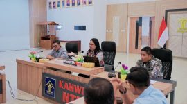 Kepala Kanwil Kemenkum NTB I Gusti Putu Milawati Bersama Jajaran saat Menerima Konsultasi DPRD Kabupaten Sumbawa terkait Rencana Pembentukan 9 Raperda Inisiatif.