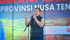 Gubernur NTB Lalu Muhamad Iqbal Saat Membuka Workshop Manajemen Risiko Pemerintah Provinsi NTB di Sembalun, Kabupaten Lombok Timur.