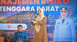Wakil Gubernur NTB Indah Dhamayanti Putri saat Memberikan Pembekalan Kepada Kepala Perangkat Daerah dalam Workshop Manajemen Risiko Pemerintah Provinsi NTB di Sembalun, Kabupaten Lombok Timur.
