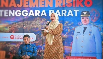 Wagub NTB Indah Dhamayanti Putri memberikan pembekalan kepada pejabat dalam Workshop Manajemen Risiko di Sembalun Lombok Timur