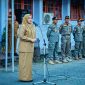 Wakil Gubernur NTB Indah Dhamayanti Putri Saat Memimpin Apel Kedisiplinan Jajaran Satpol PP Provinsi NTB di Mataram, Senin (10/8/2026).