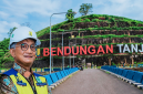 Menteri PU Dody Hanggodo dan Bendungan Tanju di Kabupaten Dompu, NTB, yang Dibangun Dengan Anggaran Sekitar Rp124 Miliar untuk Mendukung Irigasi dan Pertanian.