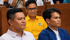 Tiga Anggota DPRD NTB, Acip, IJU dan Hamdan, dalam Persidangan Perkara Kasus Gratifikasi di Pengadilan Tipikor Mataram.