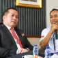 Mori Hanafi saat Menyampaikan Tanggapan Terkait Wacana Gubernur NTB Lalu Muhamad Iqbal ikut dalam Bursa Pencalonan Ketua KONI NTB periode 2026-2030.